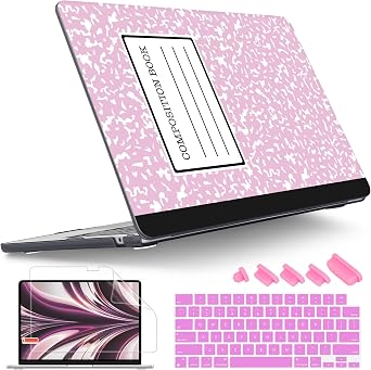 Tuiklol for MacBook Air 13 inch Case M5 2026 M4 2025 M3 2024 M2 2022 Release Model A3449 A3240 A3113 A2681,Plastic Hard Shell Cover for MacBook Air 13.6 with Touch ID, Composition Book