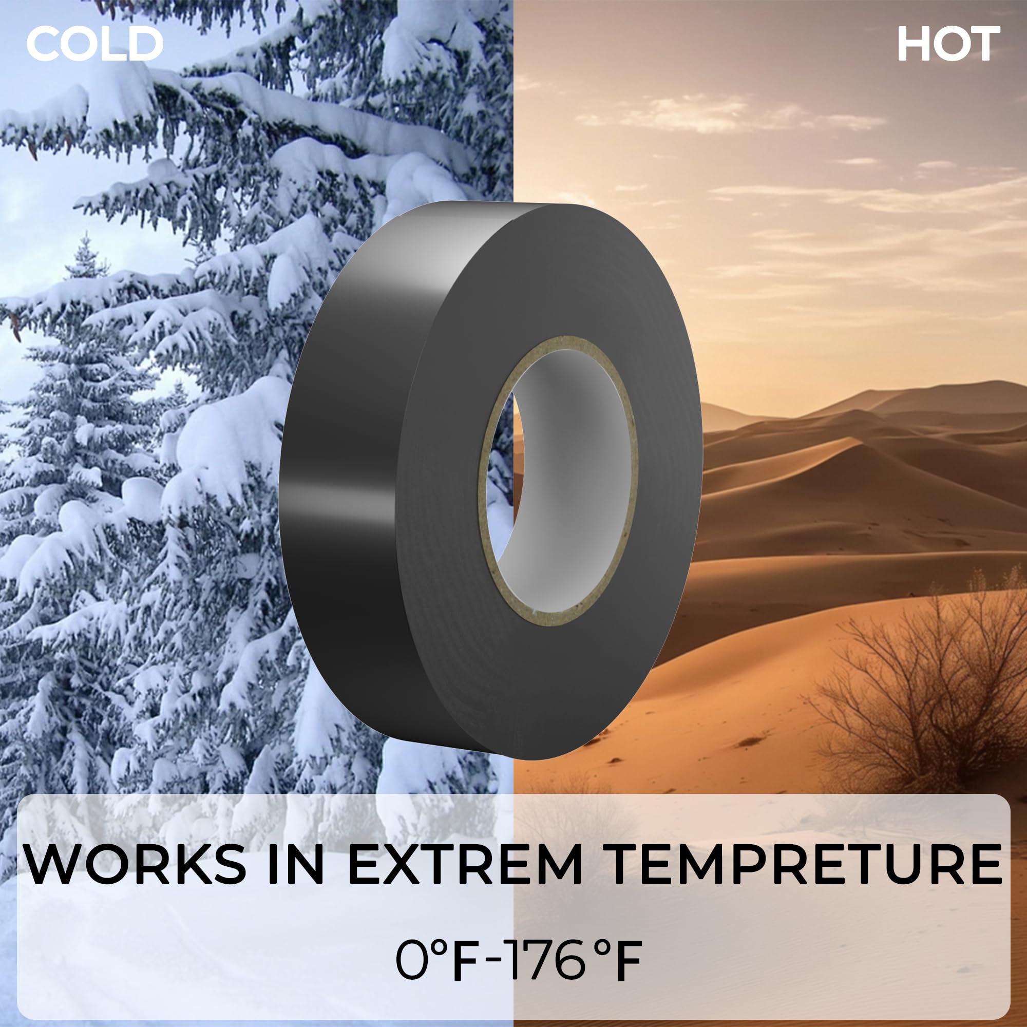 SWRT Electrical Tape - 12 Pack, Waterproof -2