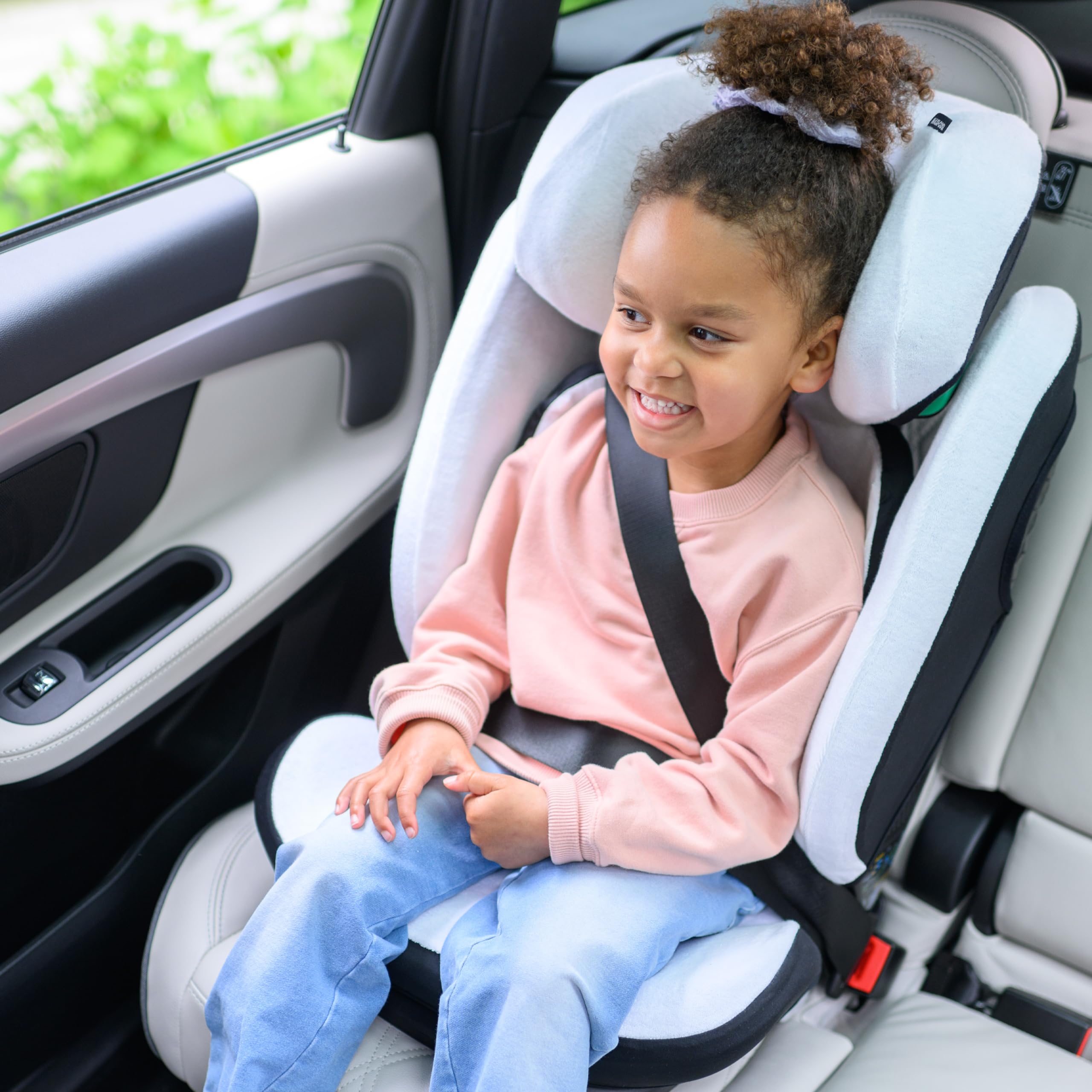Maxi-Cosi Funda De Verano De Algodón Orgánico Para Rodifix S i-Size, Funda Para Silla De Coche Infantil, Material Transpirable Y Absorbente De Humedad, Algodón Sostenible, Blanco (Blanco Natural)