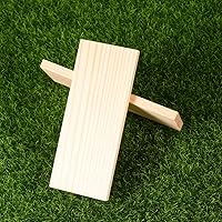 Vista 6 de Tableros de madera rectangulares de madera sin terminar, hojas de bloques de tallado para artes, manualidades, pintura, 1.6x3.9 in