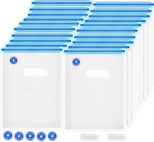 Miniatura 8 de Sous Vide - Bolsas reutilizables de 27 unidades, bolsas selladoras al vacío de alimentos sin BPA, bolsas de almacenamiento de alimentos, bolsas con