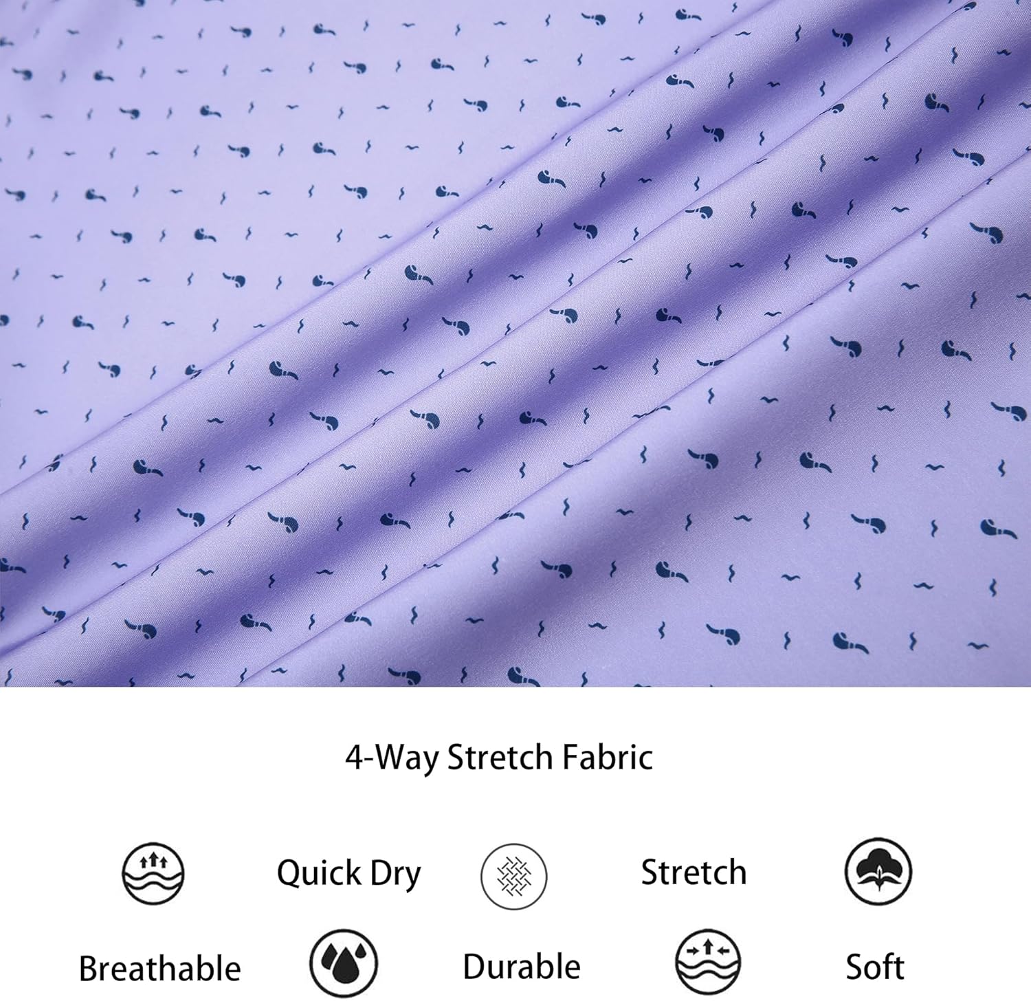 Alex Vando Mens Printed Dress Shirts Short Sleeve Easy Care Regular Fit Button Down Shirt - Image 4