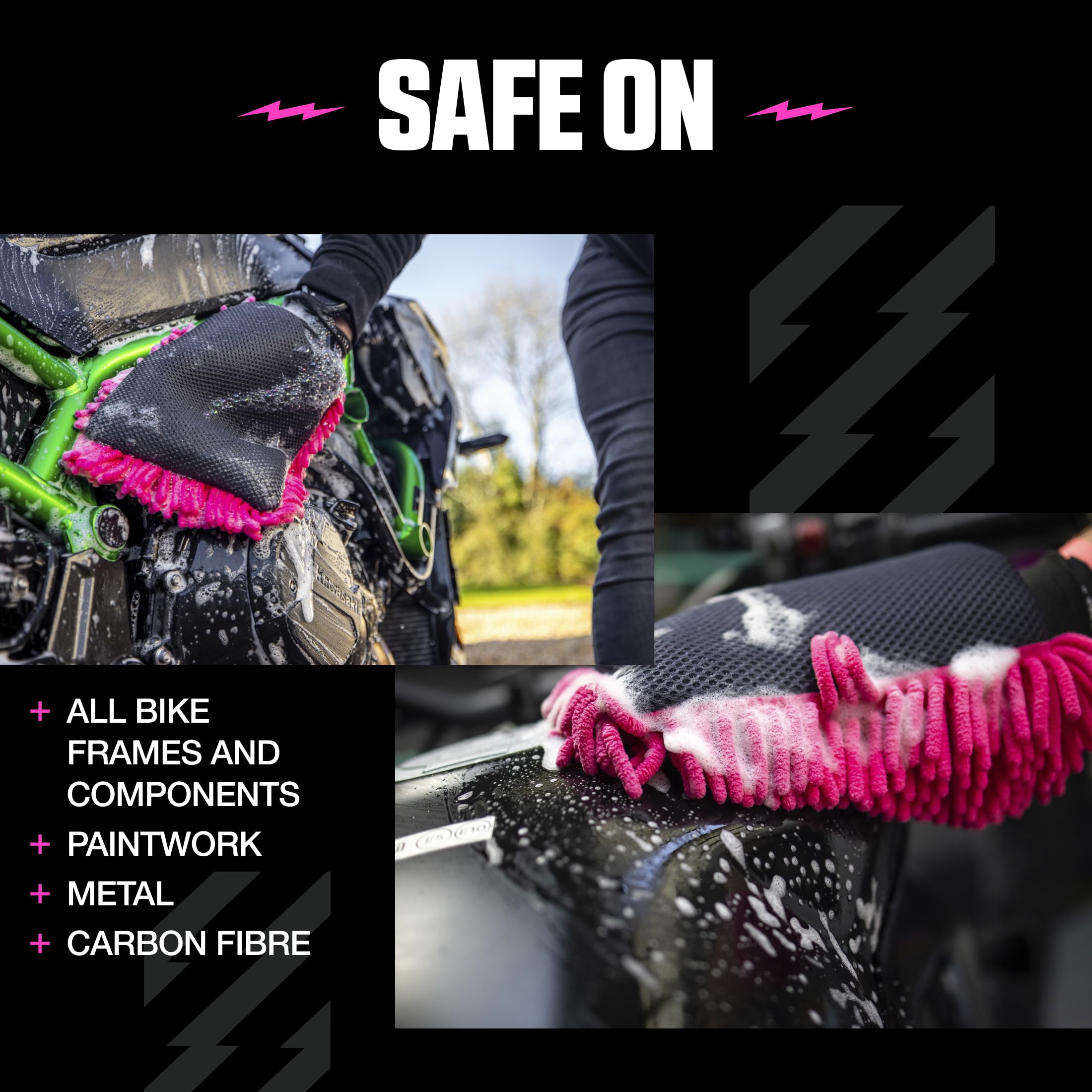 Muc Off Unisex 20411 Rękawica 2 w 1, Różowy