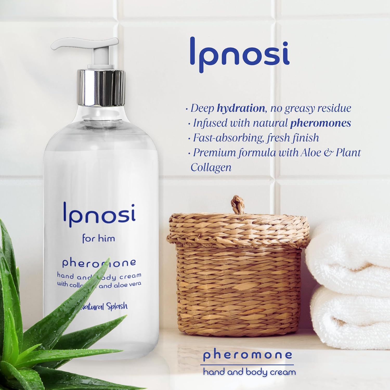 Ipnosi Pheromone Body Cream for Men, Confidence-Boosting Hydrating Lotion for Hands & Body, Fast Absorbing with Aloe & Collagen, Long-Lasting Scent by Natural Splash – 8.45 Fl Oz - Image 3