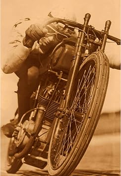 CrashDaddy Board Track Motorcycle Racing Poster Vintage Type