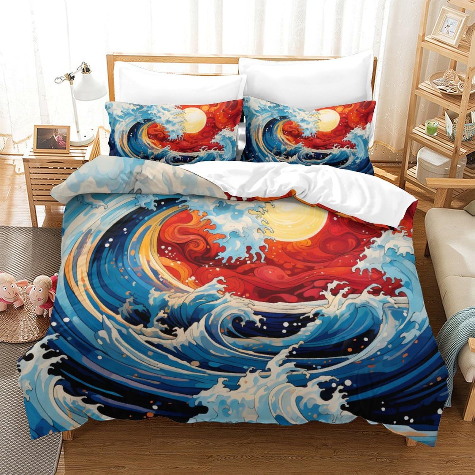 Housse de couette 260x220 cm vagues pour créer un cocon de douceur dans la chambre des parents
