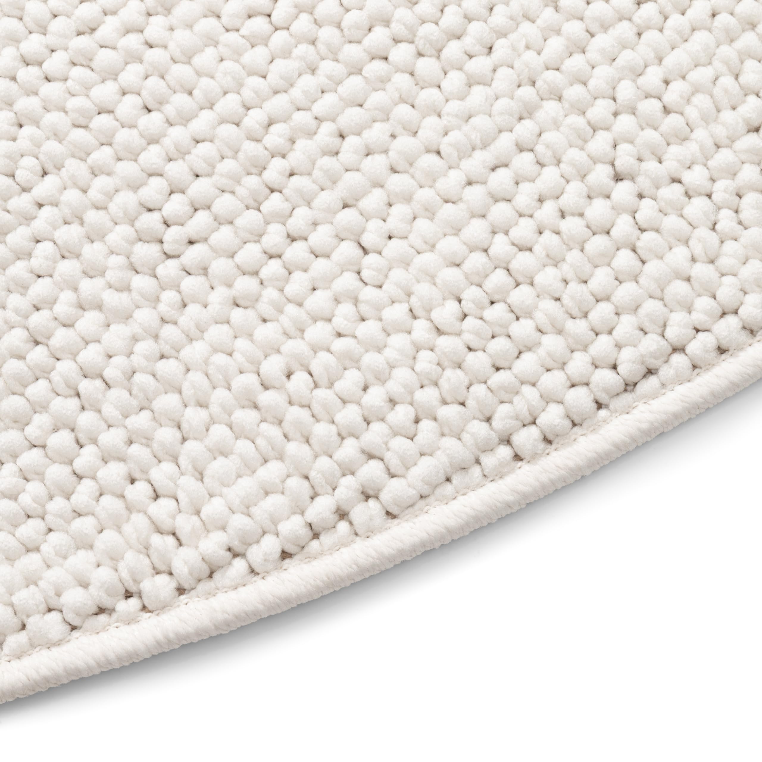 TAPISO Agra Rund Teppich Creme Einfarbig Wohnzimmer 100 x 100 cm