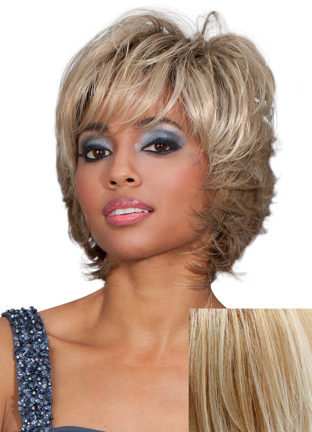 Delia Synthetic Wig By Escara (Sunset Blonde)