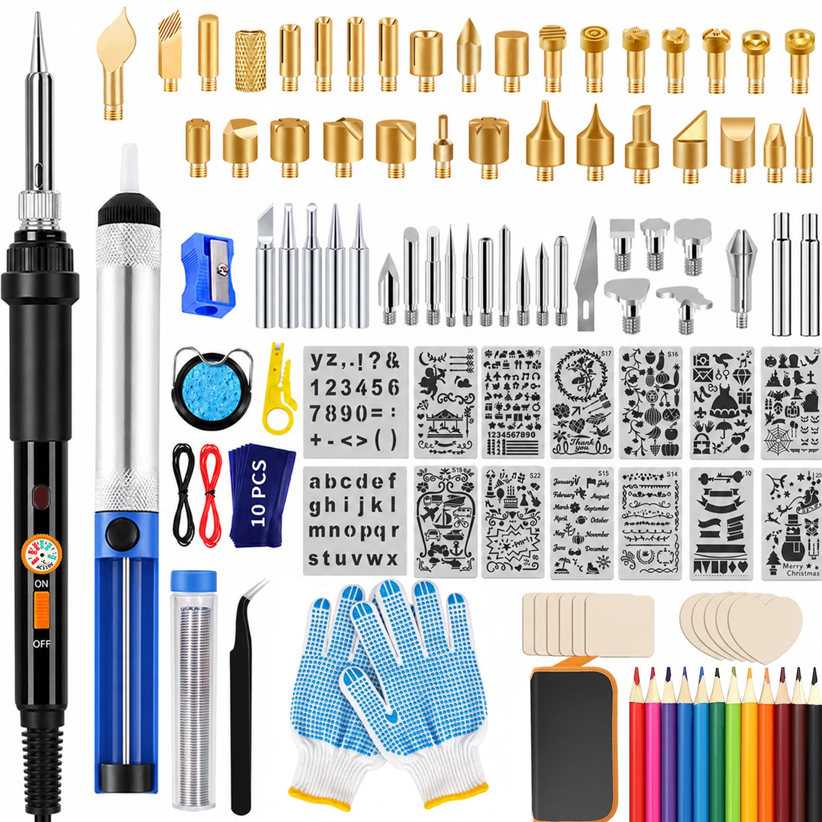 Wood Burning Kit - 116pcs Adjustable Pen -8 Wood Burning Kit - 116pcs Adjustable Pen -8