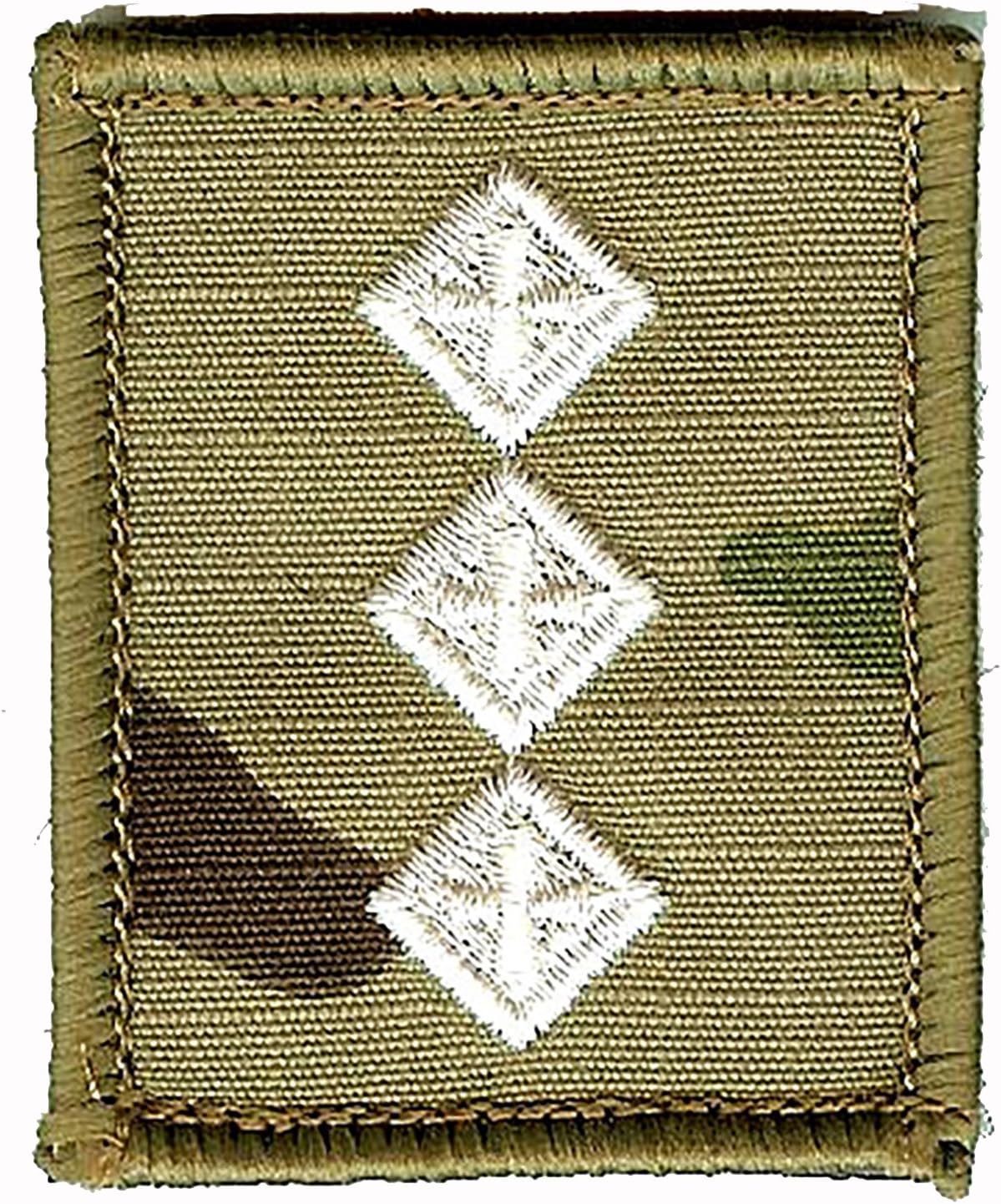 Ivory on Multicam/MTP Hook (Sticky) Backed Rank Badge/Patch - Captain