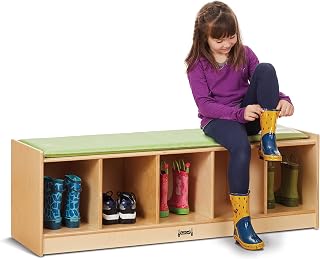 Jonti-Craft 90936JC 5 Section Bench Locker, Key Lime