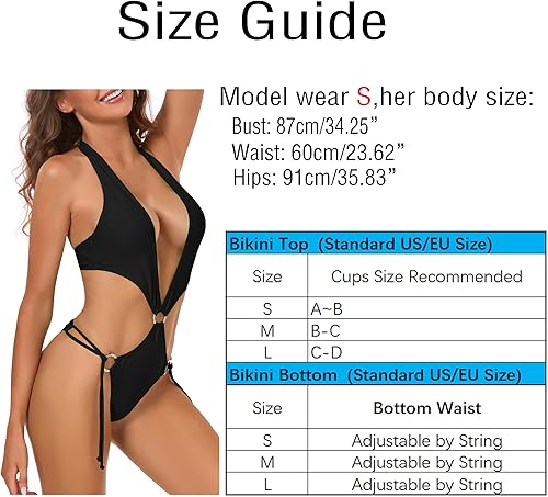 Miniatura 5 de SHERRYLO Traje de baño de una pieza Monokini para mujer, traje de baño exótico para mujer, trajes de baño sexy trikini