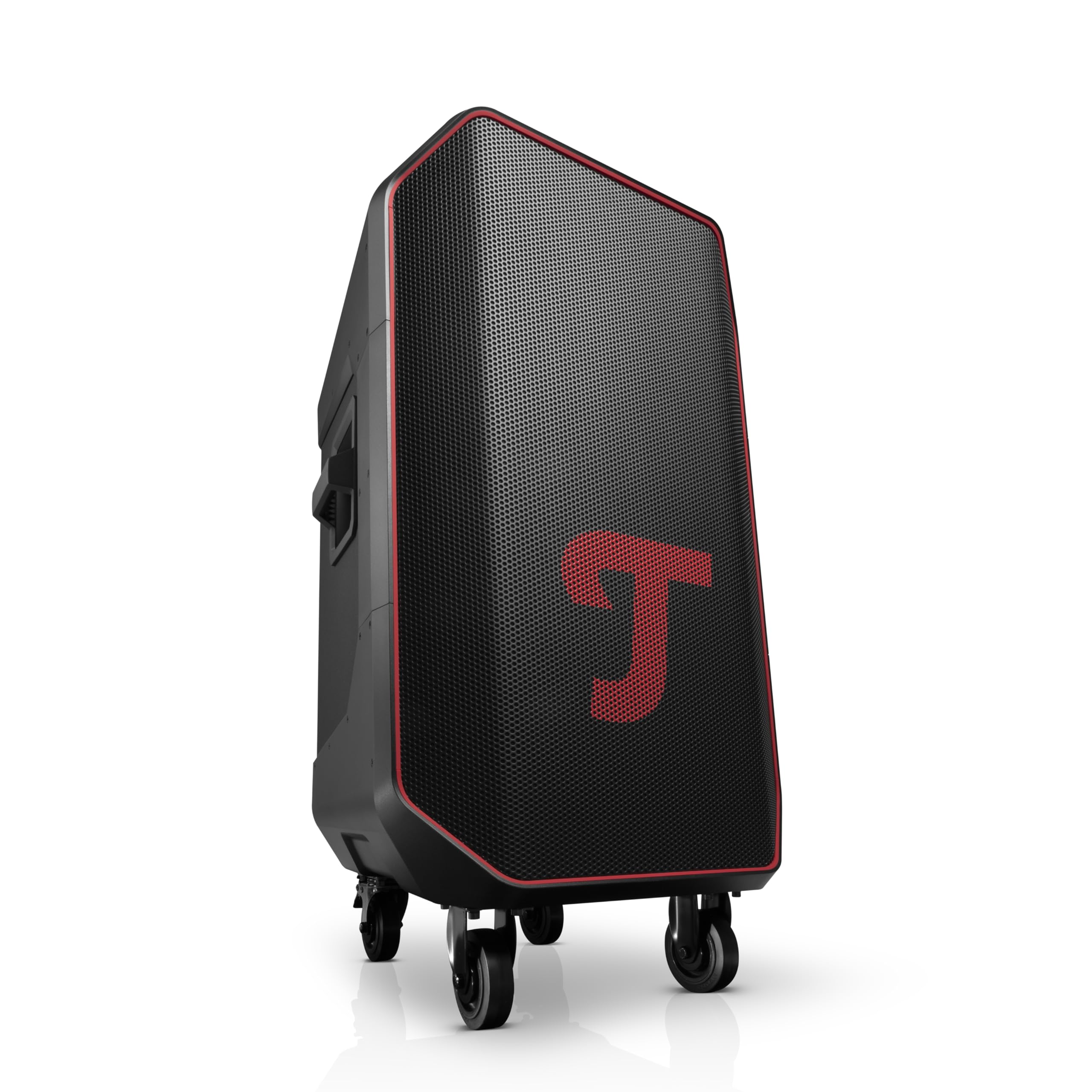 Teufel ROCKSTER 2 - Großer Bluetooth Lautsprecher - Mobiles Event Sound System mit Rollen, 440 W, mit Langer Akkulaufzeit, 380 mm Tieftöner, Schnellladefunktion, Robust Party Speaker