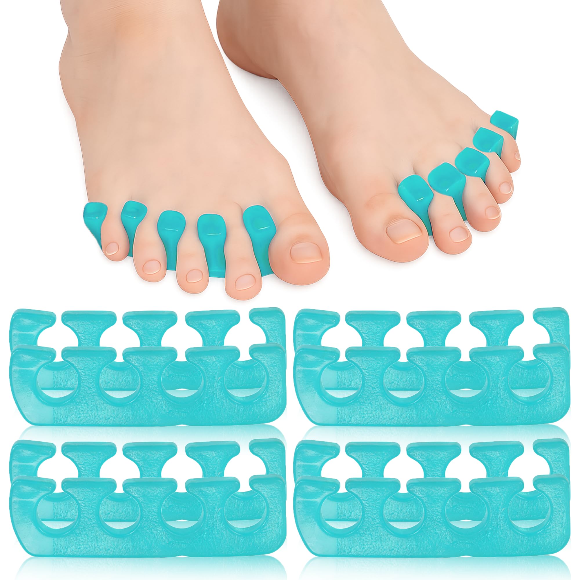 Iconikal Pedicure Gel Toe Stretcher and Separator, 8-Pack