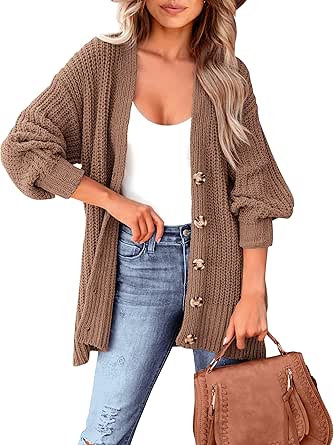 Womens Cardigan Sweaters Cable Knit Sweater 2025 Fall Winter