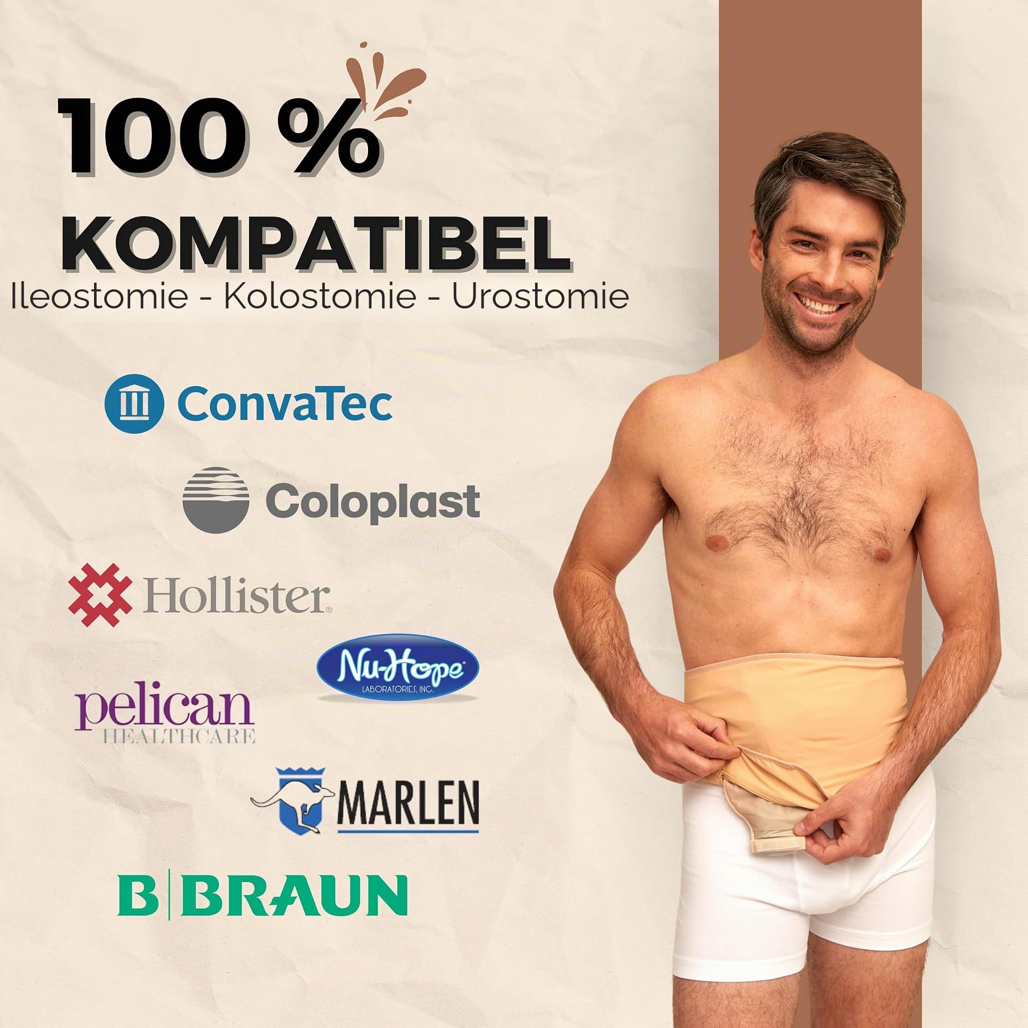 SIIL Stomagürtel, Stomabeutel Abdeckungen für Kolostomie Ilesotomie & Urostomie Stoma Stützgürte, Kolostomie-Taschen, Stealth-Gürtel für Sport & Swimming