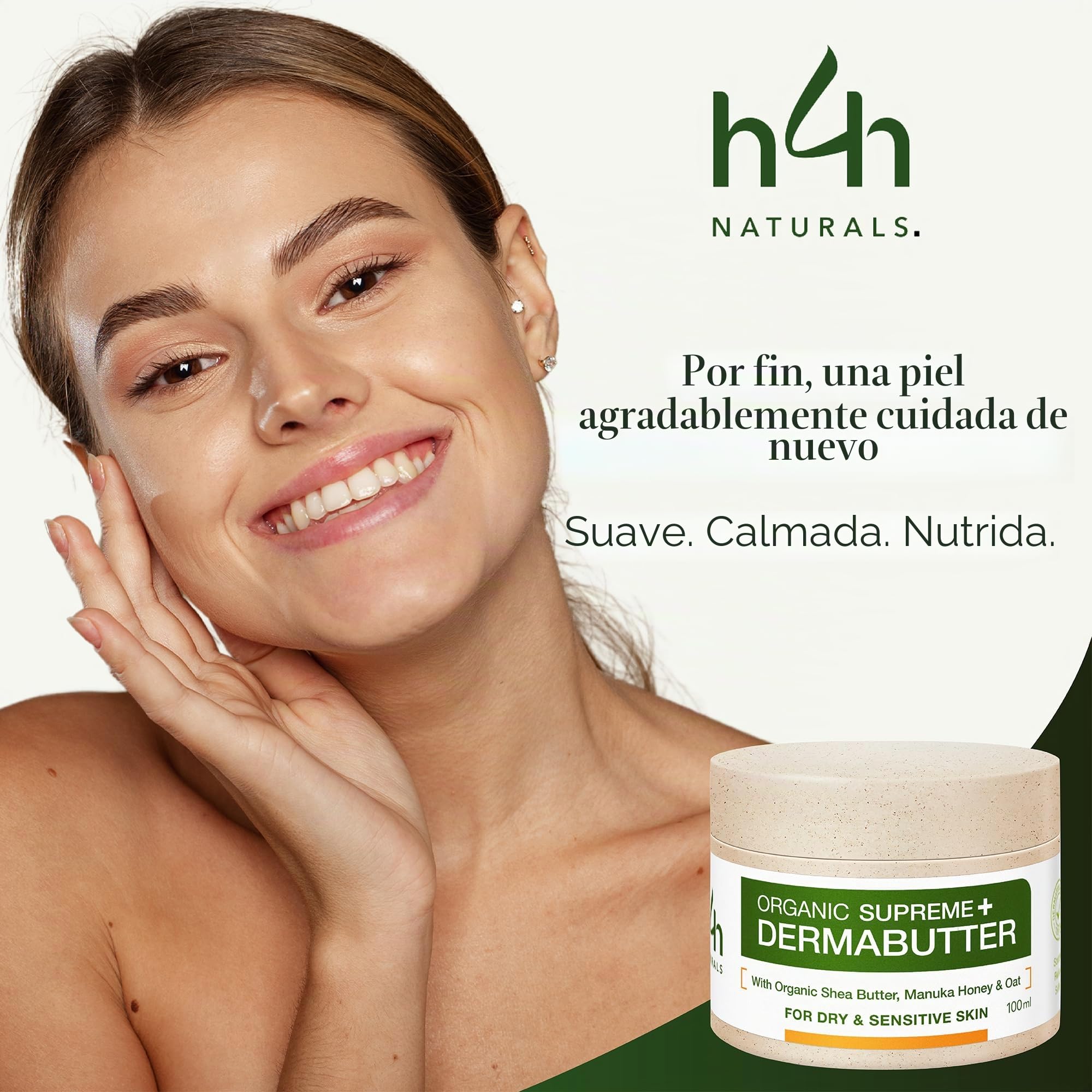 Mantequilla reparadora de avena de Manuka orgánica, bálsamo de cuidado intensivo con propóleos, caléndula y aceite de cáñamo, para pieles secas y sensibles, 100 ml