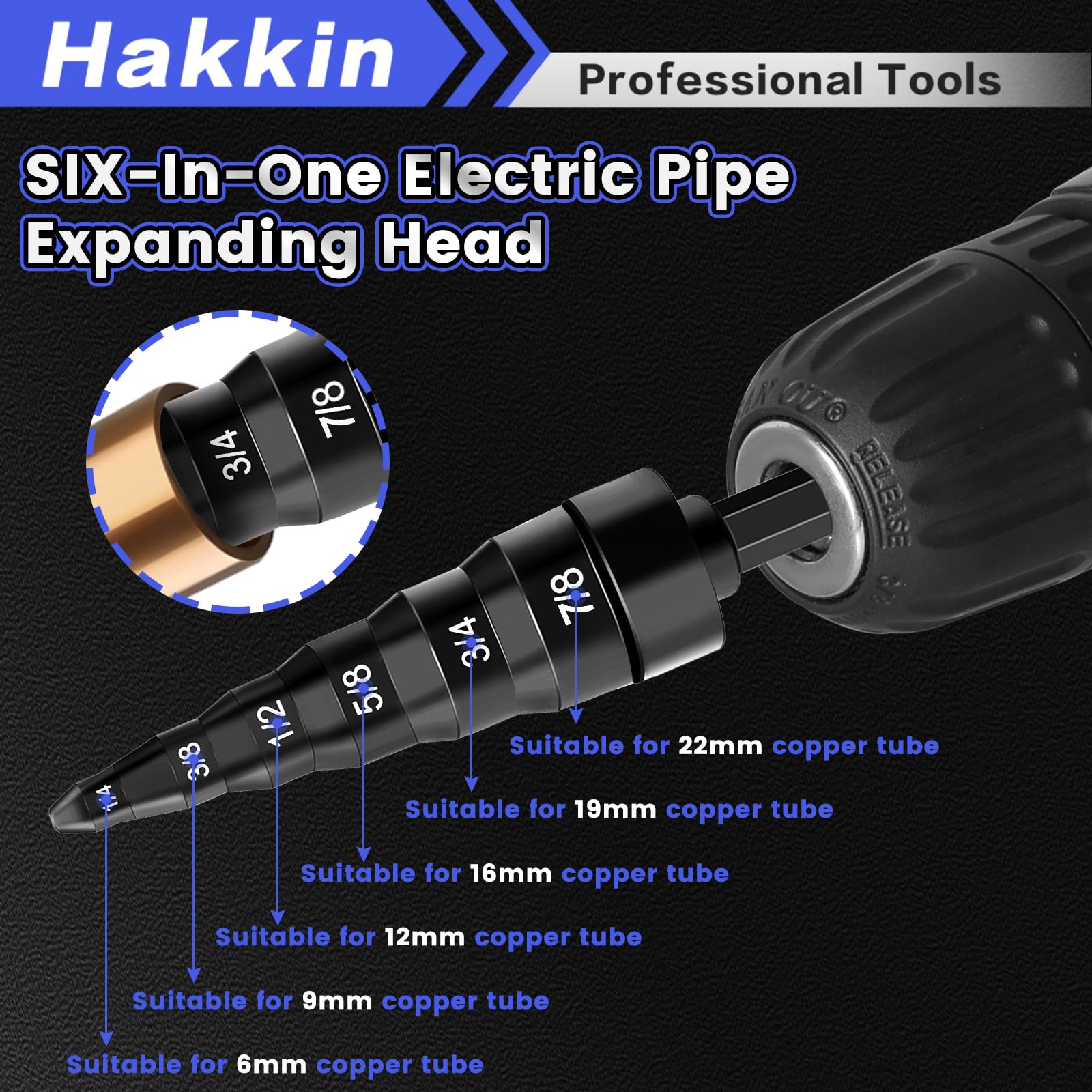 Hakkin 6-in-1 Swage Tool Kit - Copper Tube Expander -3 Hakkin 6-in-1 Swage Tool Kit - Copper Tube Expander -3