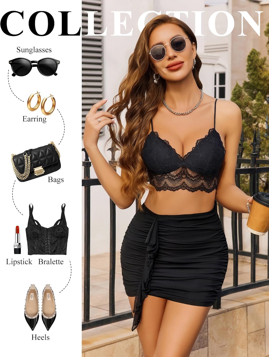 Avidlove Women Skirt Ruched Bodycon Double Layer Club Casual Mini Skirt - Image 4