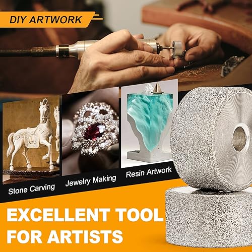 Miniatura 2 de Brocas de lijado de diamante para herramienta giratoria Dremel, brocas de lijado de piedra con vástago de 1/8 de pulgada, regalo para amantes