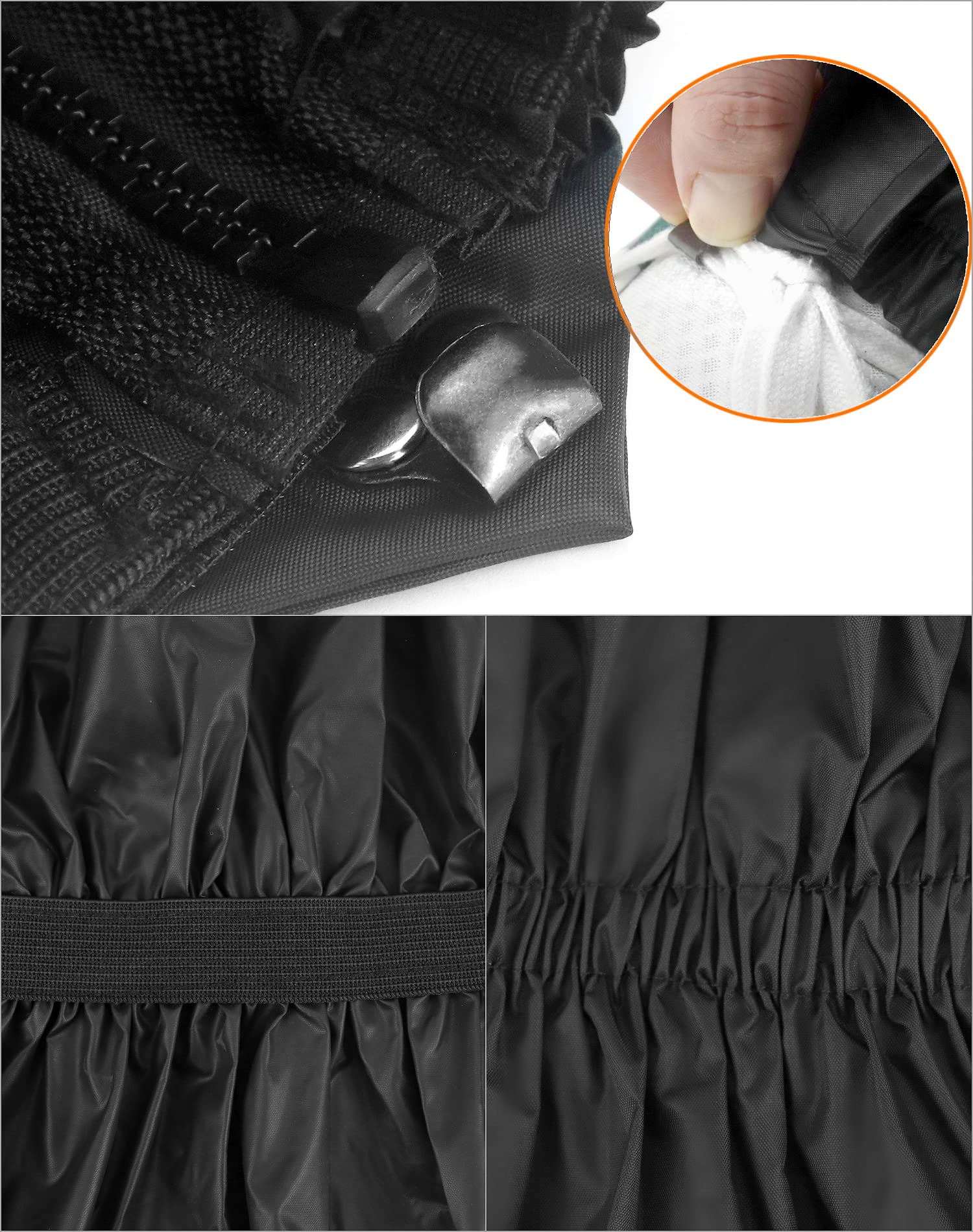QWORK® Ghette per Esterni Regolabile Impermeabili Traspiranti Protezione per Le Gambe Ghetta Stivali da Neve Legging Ghette per Escursioni all'aperto Sci Arrampicata (Nero)