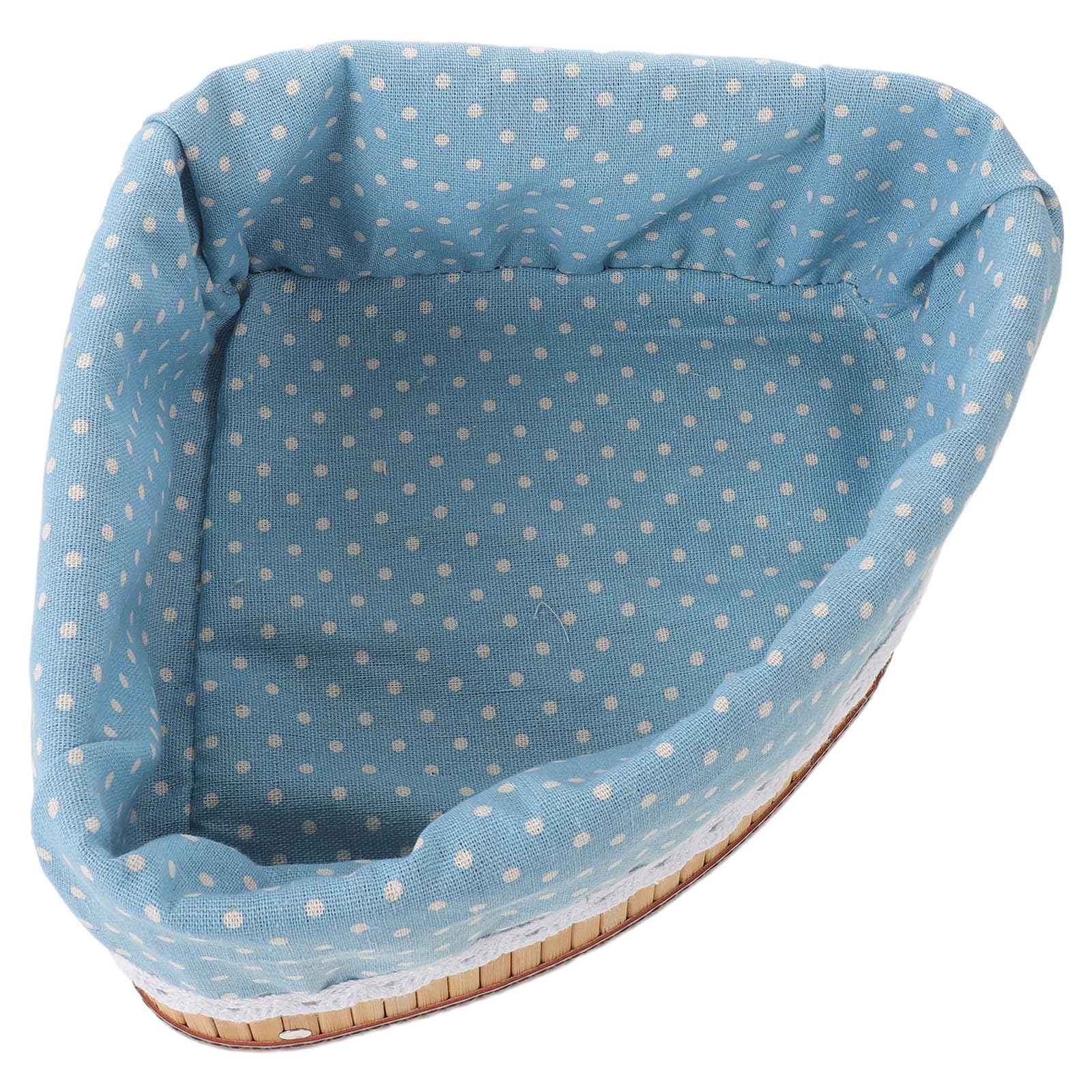 Cesta y Fácil de Limpiar de Almacenamiento Triangular de Bambú con Forro de Tela , Diseño en Forma de Abanico , Multifuncional para Dormitorio y Residencias Estudiantiles