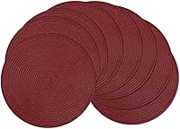 Vista 57 de SHACOS Juego de 6 manteles individuales redondos trenzados de 15 pulgadas antideslizantes resistentes al calor de algodón y poliéster, alfombrillas