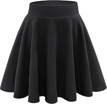 Stelle Womens Casual Skort with Shorts Basic Versatile Stretchy Flared Pleated Skater Mini Skirts
