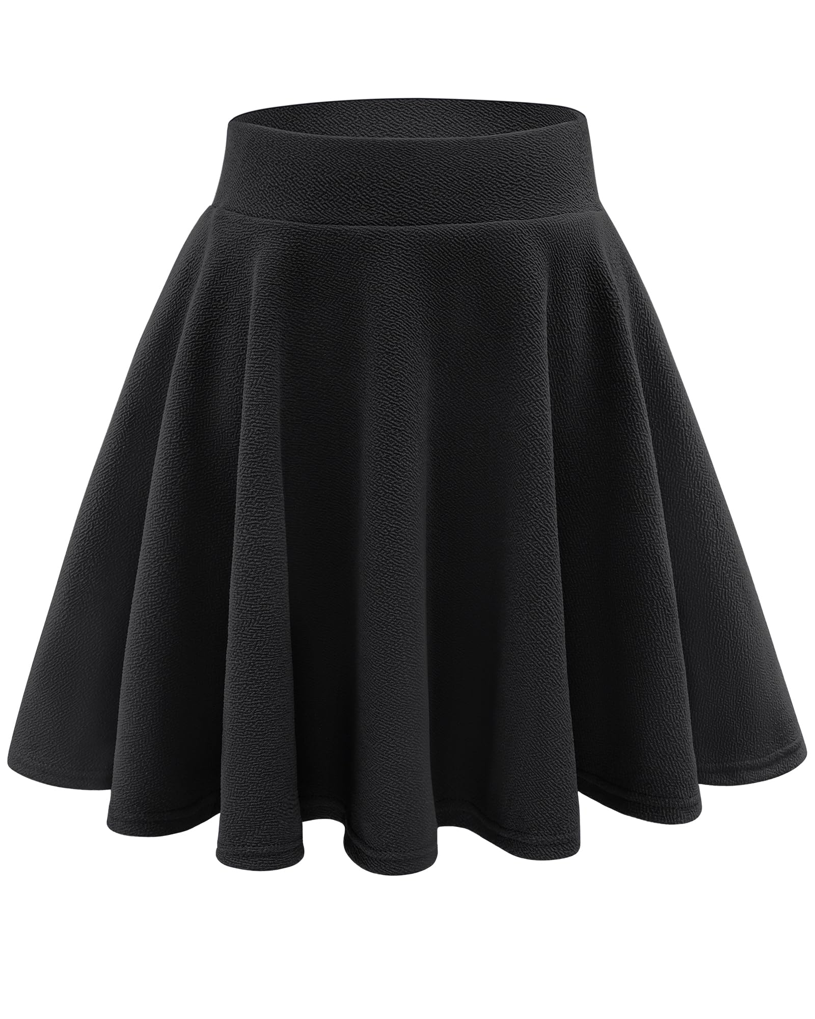 Stelle Womens Casual Skort with Shorts Basic Versatile Stretchy Flared Pleated Skater Mini Skirts
