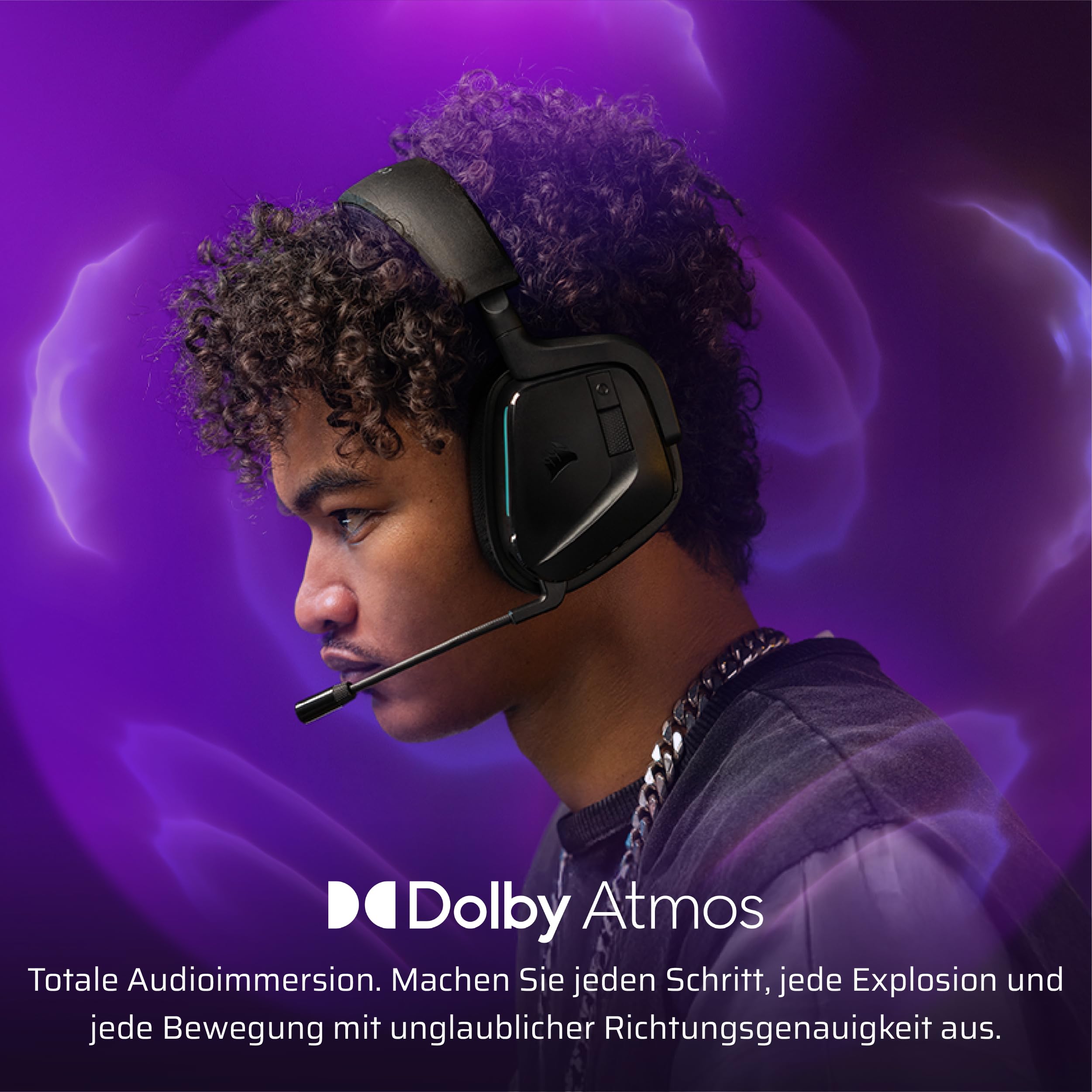 Corsair Void v2 Wireless Gaming-Headset Kohlenstoff Bluetooth Dolby Atmos 70 Stunden Akkulaufzeit Duale Wireless PC PS5 PS4 Switch Mobile