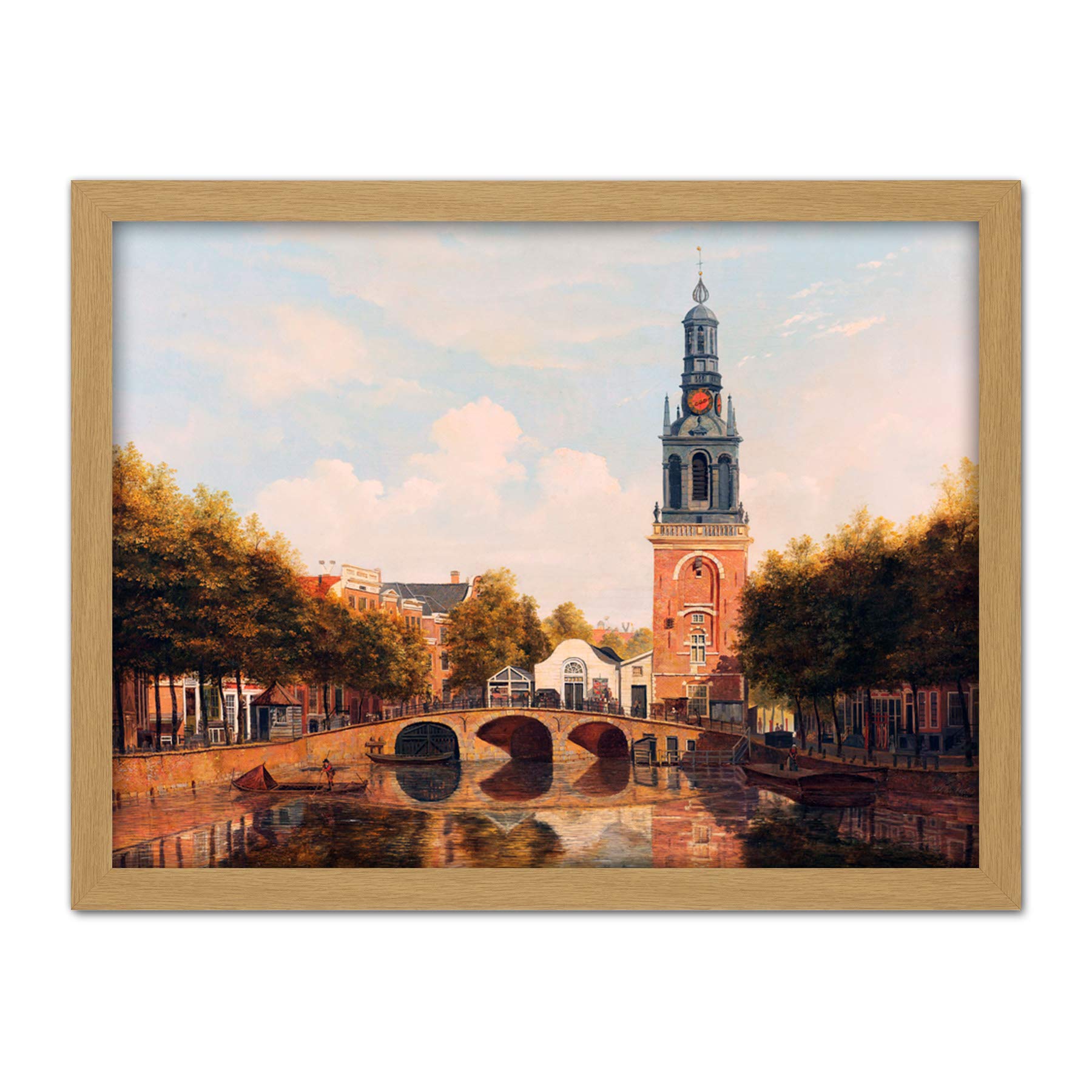Artery8 Cate Jan Roodenpoortstoren Amsterdam Painting Artwork Framed Wall Art Print 18X24 Inch