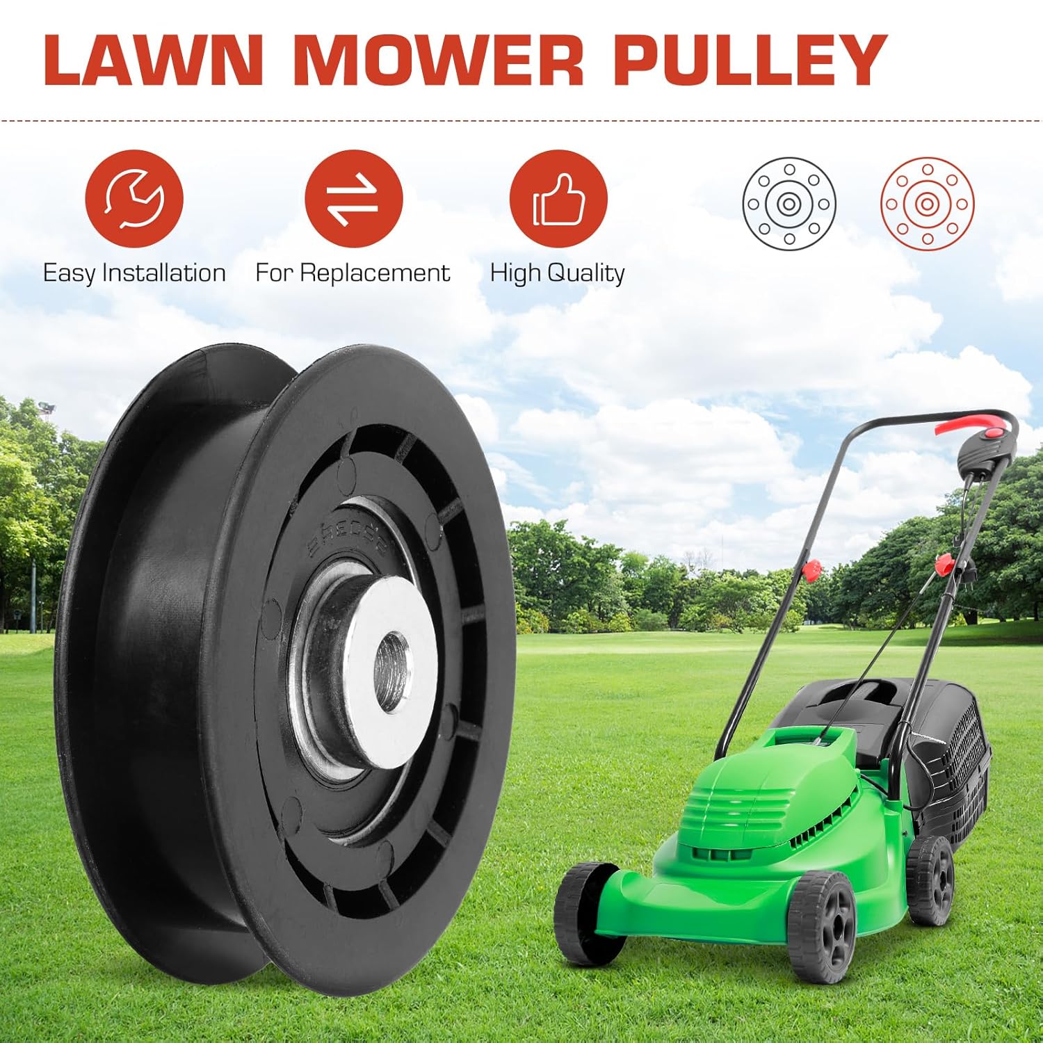 106-2176 Idler Pulley for Toro TimeCutter ZS SS MX SW 3200 4200 5000 Z380 Z420 Z480 ZD380 ZD420 ZD530 106-2176 (2Pack)