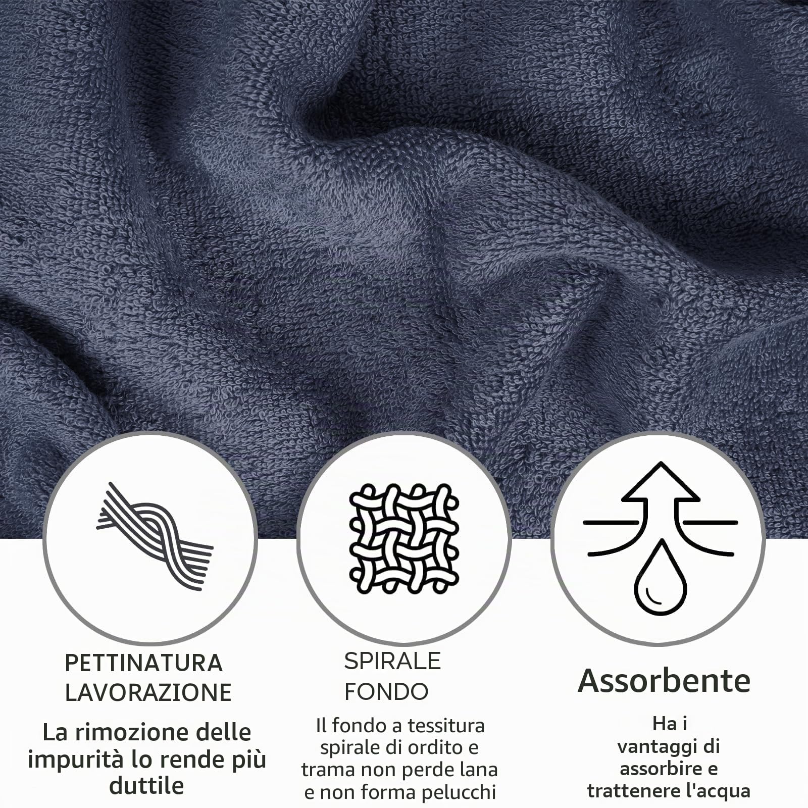 Asciugamano Palestra, Asciugamano in microfibra per Uomo e Donna, Ultra Assorbente e Antiscivolo, Asciugamano Sport Antiscivolo per Uomo e Donna, Per Esercizi Di Fitness, Yoga e Sport All'Aperto
