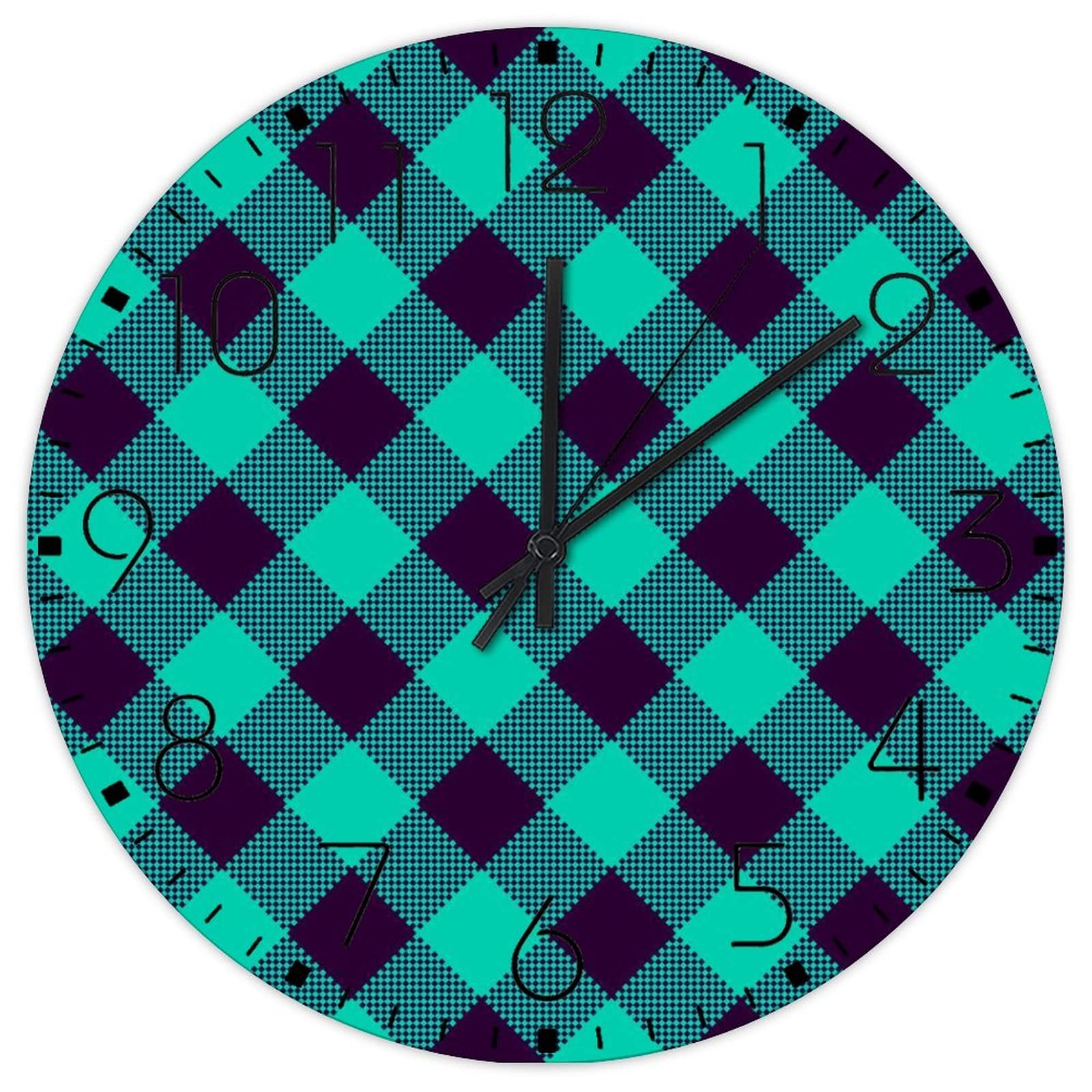 Horloge murale en bois vintage ronde pour habiller un grand mur vide d'entree ou de salon