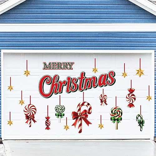 Vista 28 de 90shine 32 imanes navideños para decoración de puerta de garaje, bola de Navidad, refrigerador y cocina (rojo, verde, dorado)