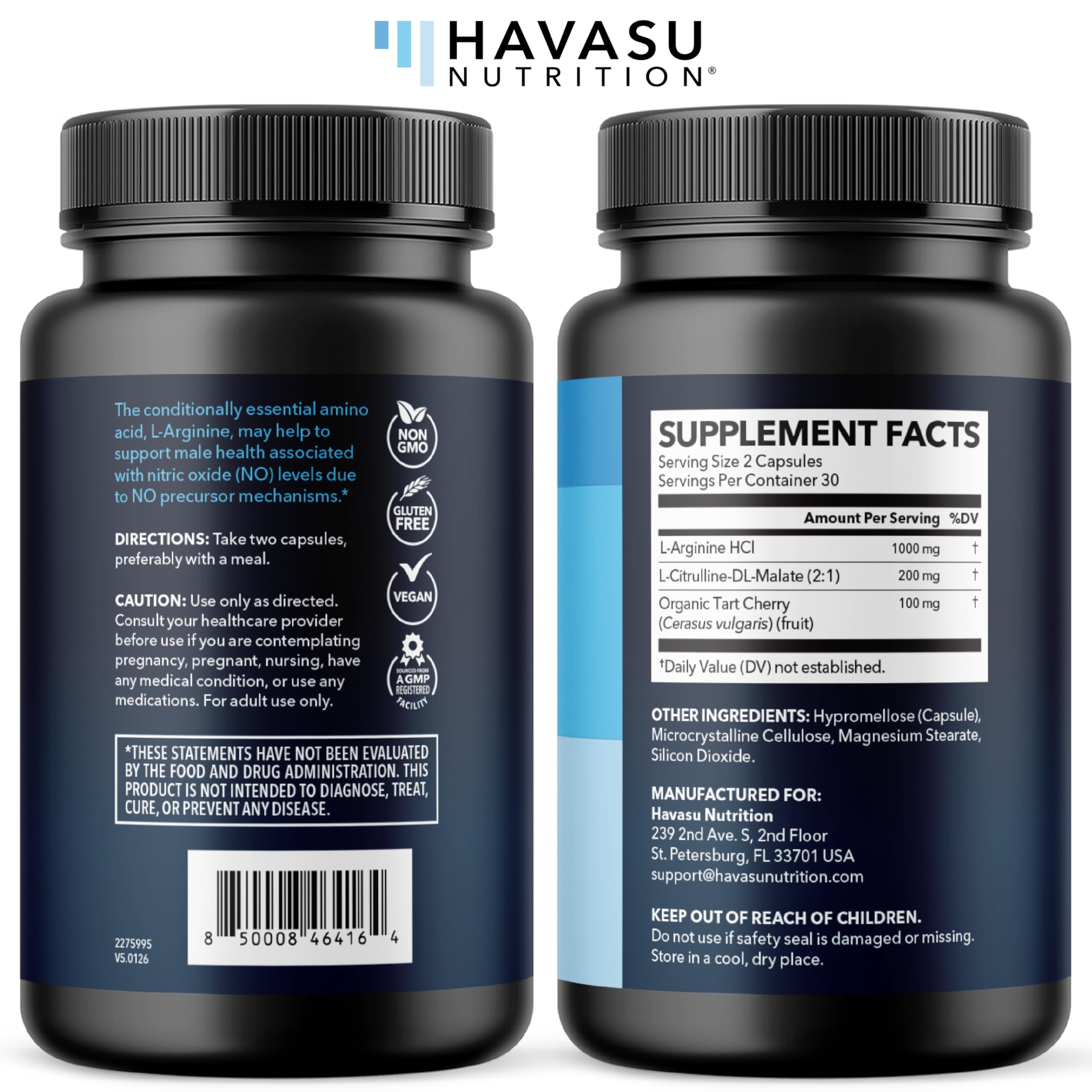 L-Arginine and L-Citrulline for Men, Nitric Oxide Support, 30 Servings — Amazon image 9