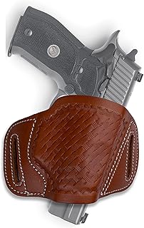 Leather Holster Fits Sig P226, P229 Quick Slide OWB Holster Made of Full Grain Cowhide Leather, Handmade Gun Holster Right Hand (Brown) - Generic