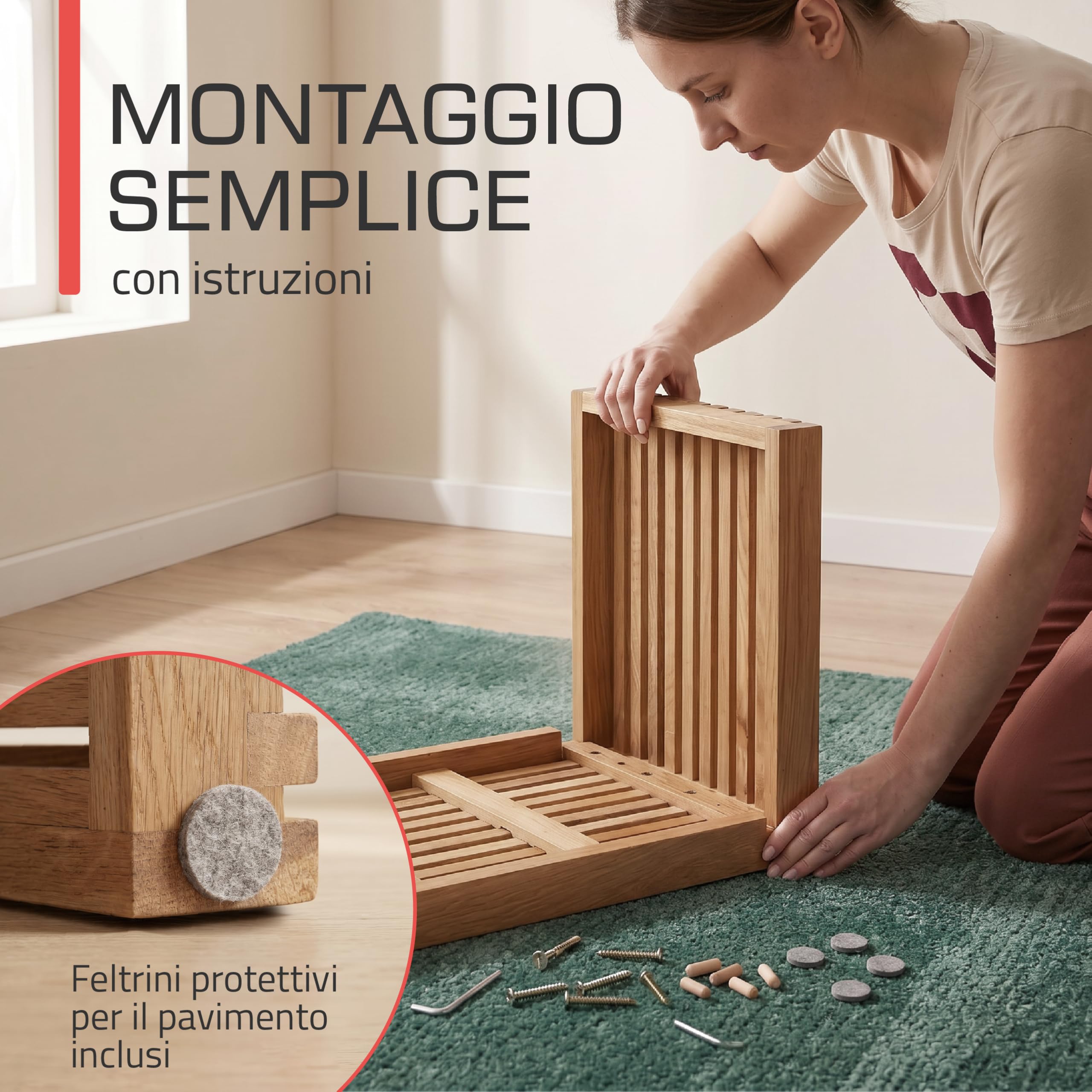 bomoe Panca Legno FSC® Rovere Massello Oliato a Doghe fino a 250 kg Cucina | 150x33x43cm look naturale per Ingresso Sala da Pranzo Panchina seduta Eichberg