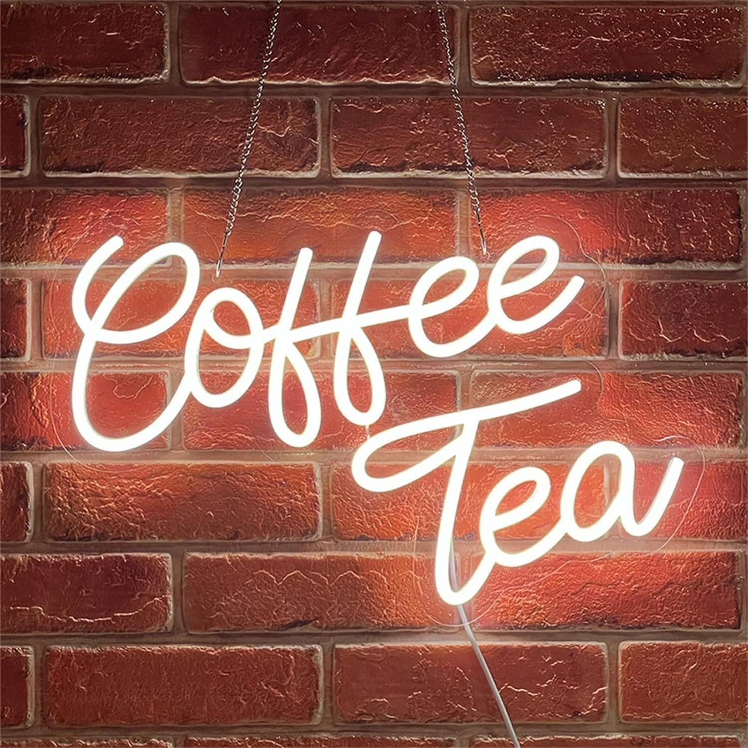 Znak neonowy LED Kawa i herbata Neony, ciepłe białe neony LED do kawiarni i restauracji Party Decor, 43X32cm