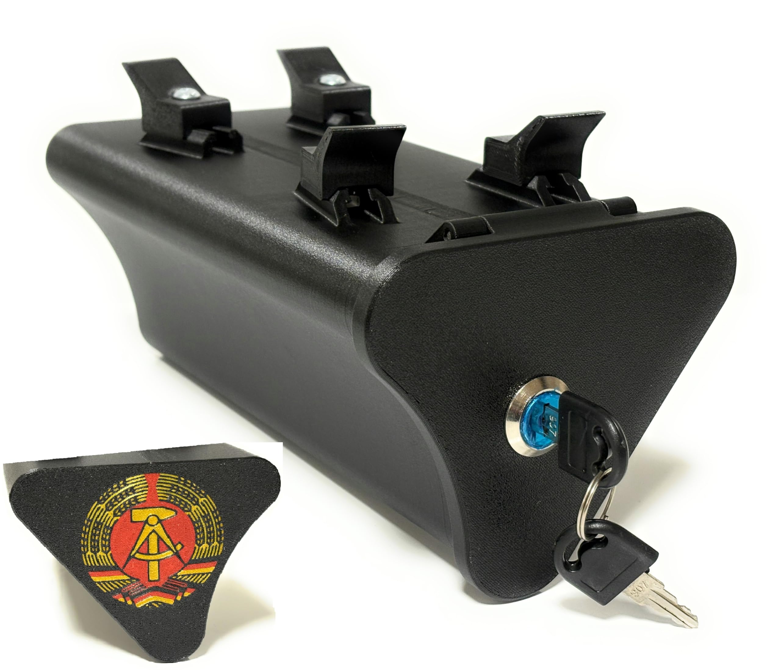 Generisch Simson S51 Werkzeugbox abschließbar spritzwasserdicht kohlefaserverstärkter 3D-Druck DDR Emblem