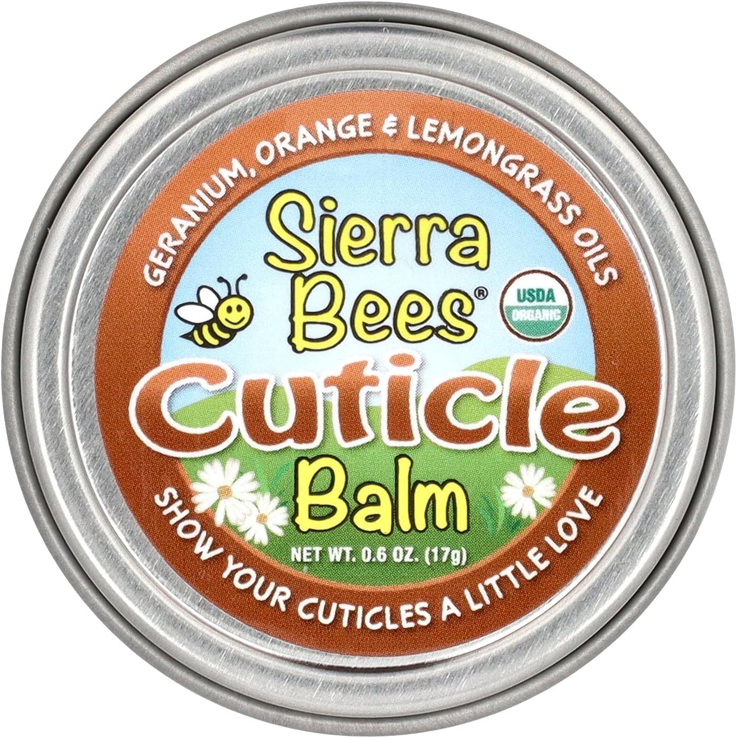 Sierra BeesCuticle Care Balm, Geranium, Orange & Lemongrass, 0.6 oz (17 g)USDA Organic