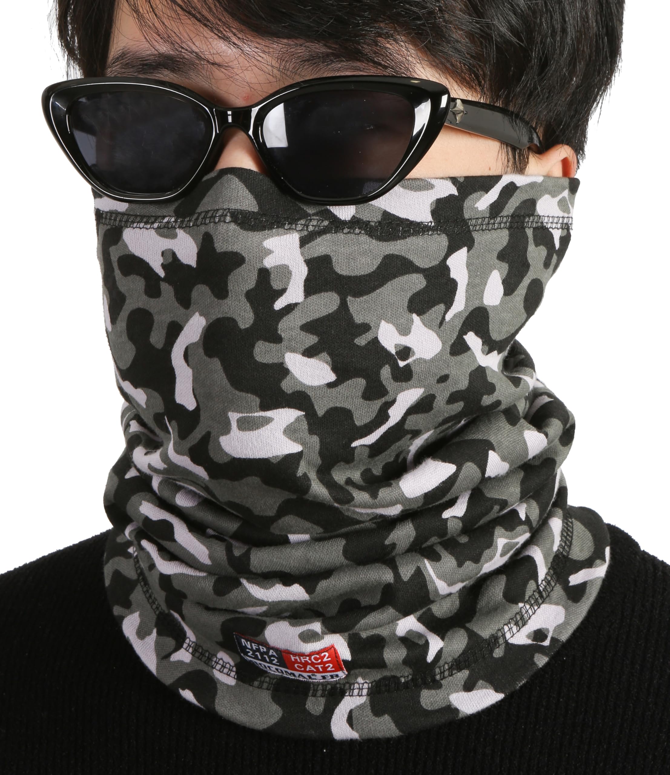 bocomal FR Neck Gaiters Face Mask 7oz Mightweight Flame Resistant Welding Hood NFPA2112 CAT2-picture-40