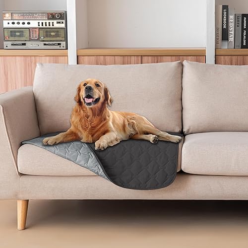Miniatura 144 de gogobunny Manta impermeable 100 % de doble cara para perro, funda suave para cama de mascotas, reversible, protege muebles, sofá, auto para Beige