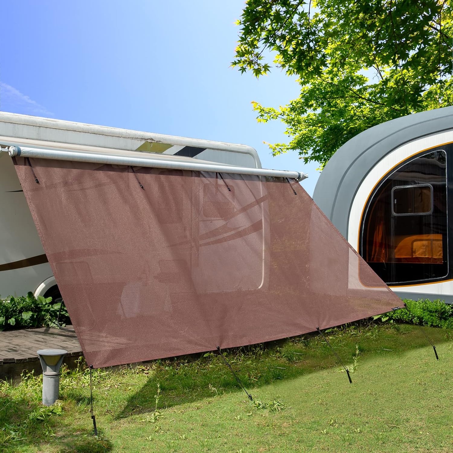 Dulepax RV Awning Shade 6'X15'3'' Comper Awning use Brown