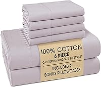 Vista 59 de Casa Platino Juego de sábanas tamaño Queen – Sábanas 100% algodón tamaño Queen refrescantes con 4 fundas de almohada, sábana bajera de bolsillo