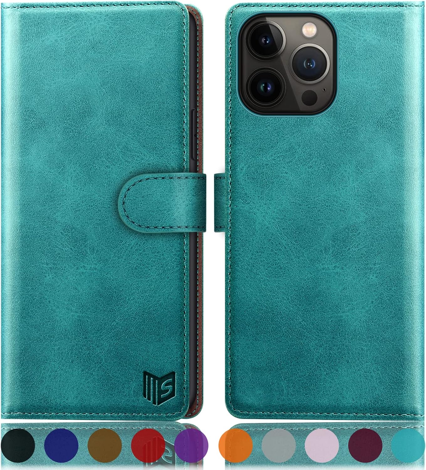 SUANPOT for iPhone 14 Pro Max 6.7″ Wallet case with RFID Blocking Credit Card Holder,Flip Book PU Leather Protective Cover Women Men for Apple 14 ProMax Phone case Blue Green SUANPOT for iPhone 14 Pro Max 6.7″ Wallet case with RFID Blocking Credit Card Holder,Flip Book PU Leather Protective Cover Women Men for Apple 14 ProMax Phone case Blue Green