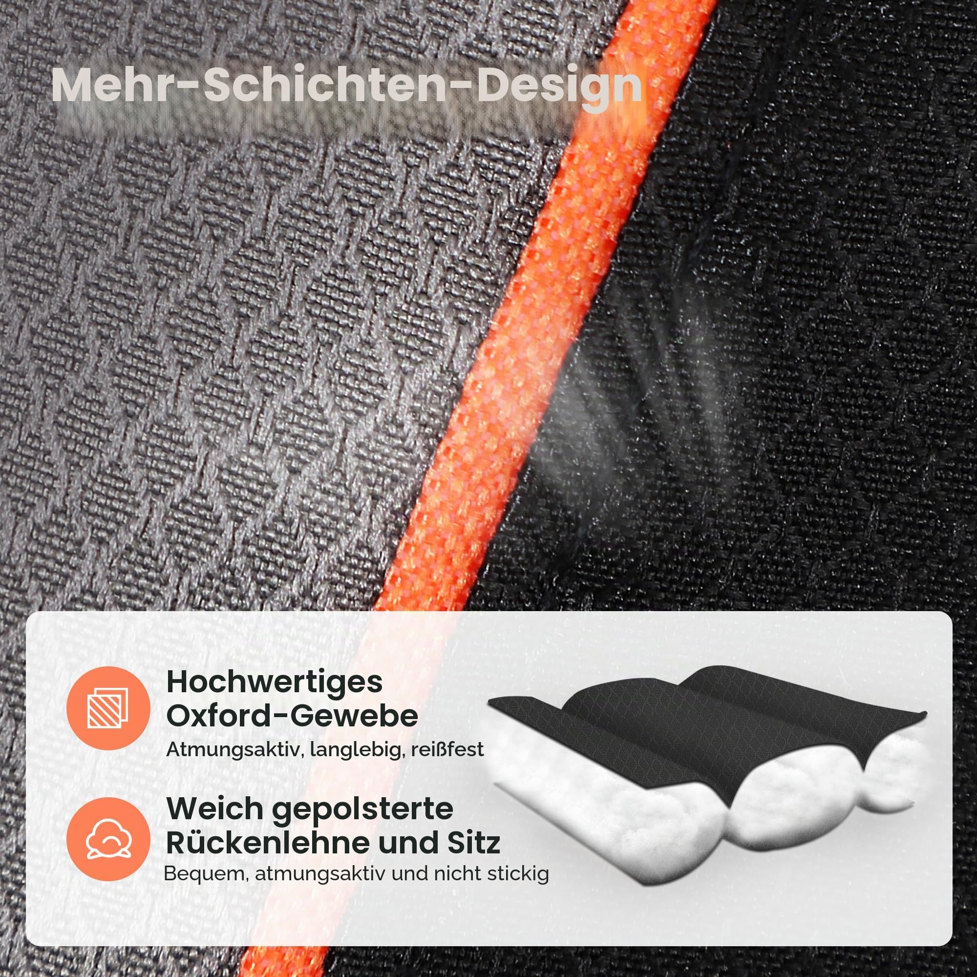 HIGH POINT SPORTS Campingstuhl Faltbar 200kg Klappstuhl Gepolstert mit Getränkehaltern Faltbarer Angelstuhl XXL mit Armlehnen Outdoorstuhl