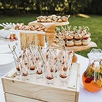 Vista 6 de Minisland 200 palillos de dientes de bambú prémium para cóctel, 4.7 y 6 pulgadas de largo, brochetas anudadas para bocadillos de frutas, aperitivos