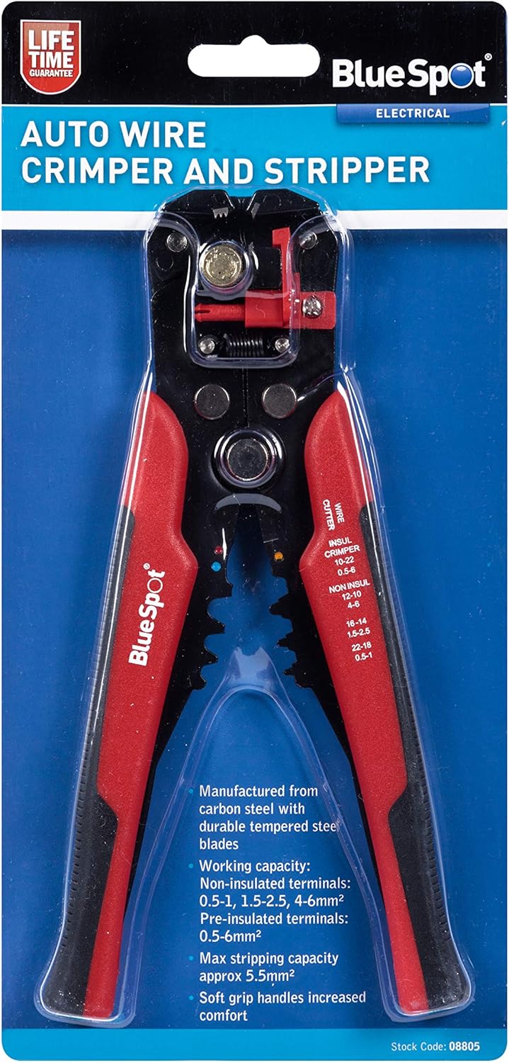 BlueSpot Tools 8805 Auto Wire Crimper and Stripper