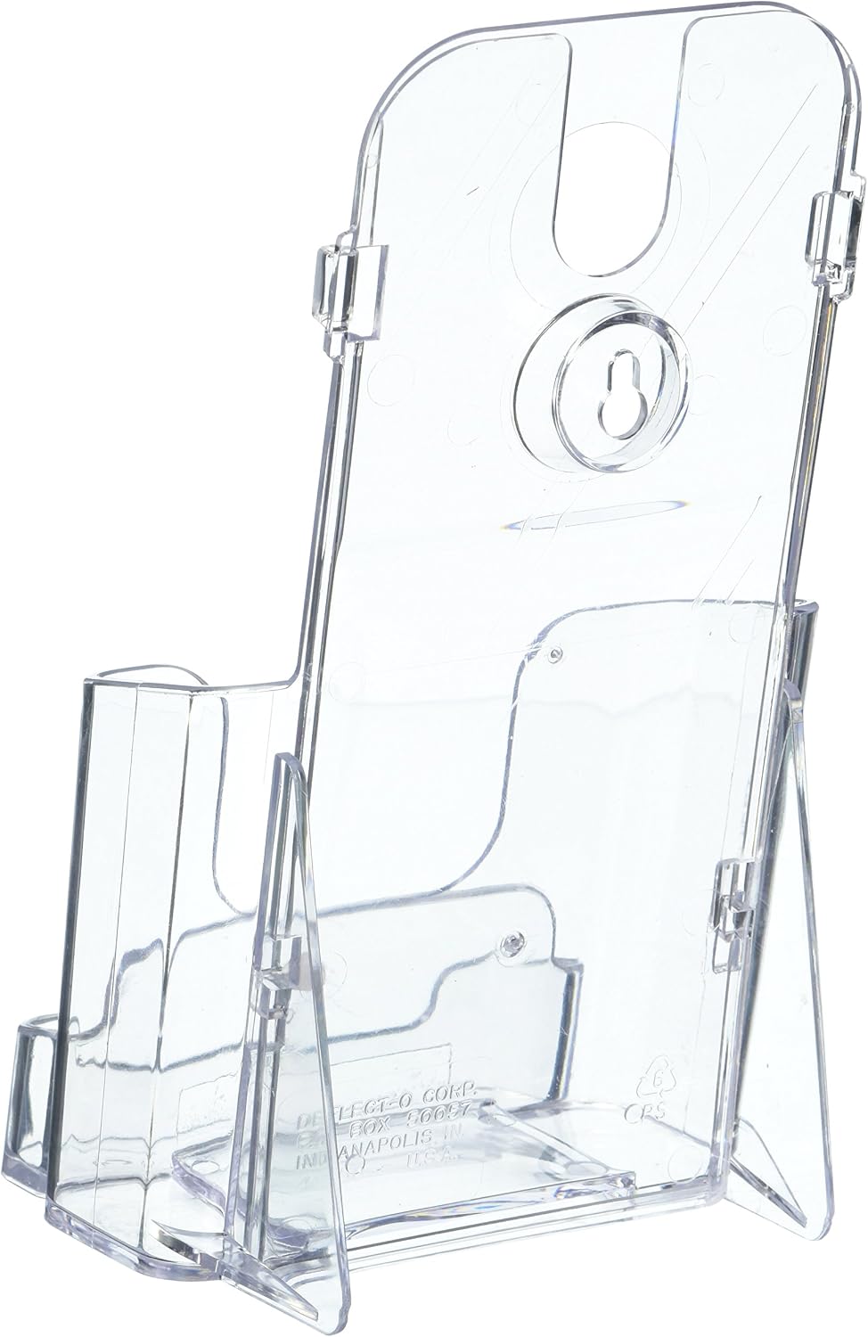 Deflecto 78601 Docuholder Clear Rigid Countertop Leaflet Holder with Business Card Holder, 4" Wide - Image 3